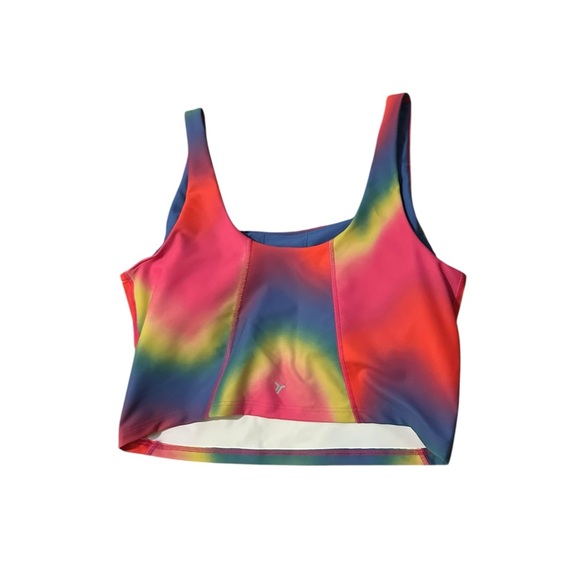 Old Navy Active Rainbow Tie Dye Longline Sports Bra size large NWT - Picture 3 of 6
